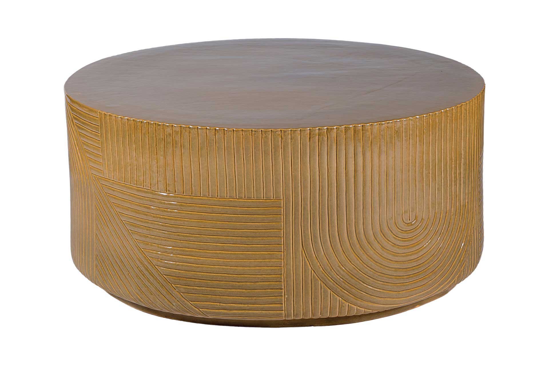 cer serenity textured round coffee table C30802541 taupe 1 main web