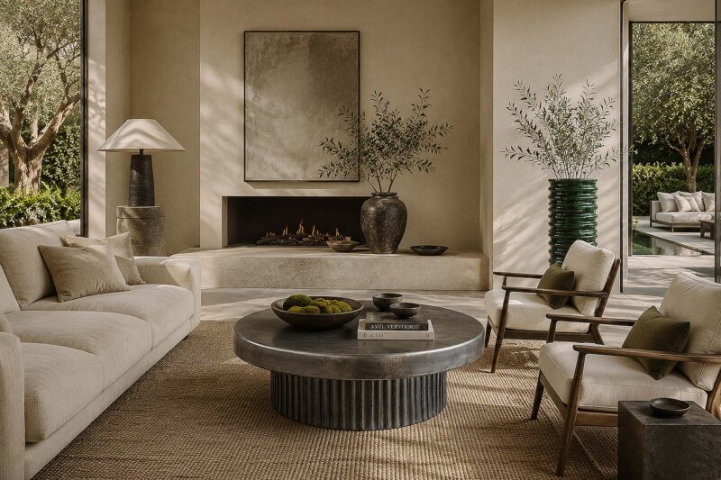 Lifestyle Flute coffee table Pewter Landscape
